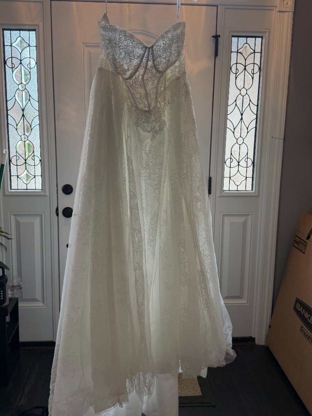 DB Studio David’s Bridal Lace Bustier Wedding Dress Gown Size 20W NWT/EUC